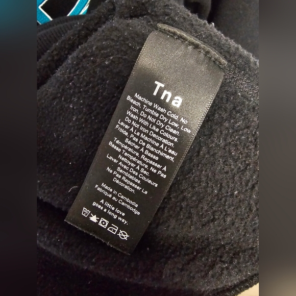 TNA Black Hoodie with Subtle Design - Picture 7 of 8